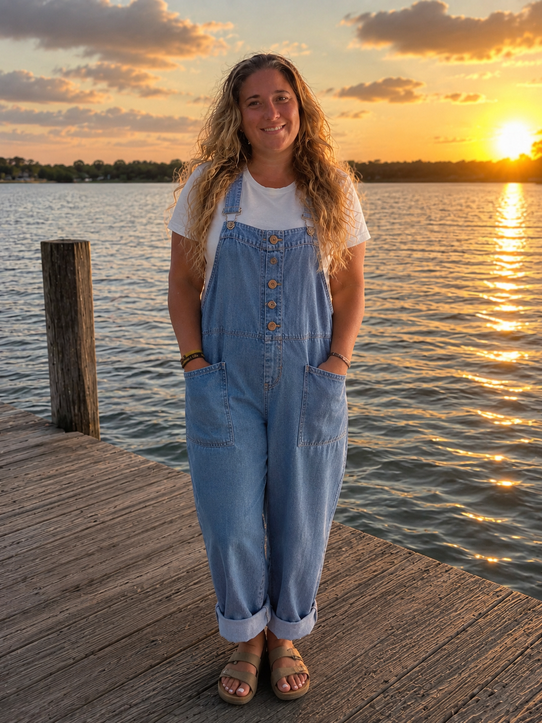 Casual Wide Leg Overalls