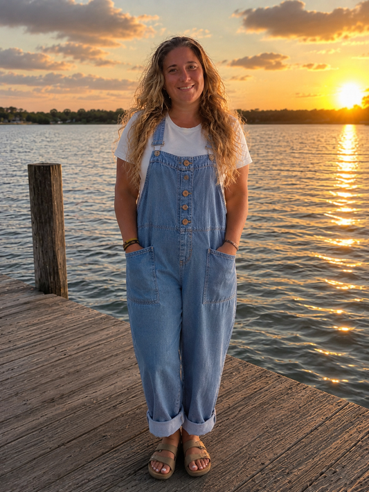 Casual Wide Leg Overalls